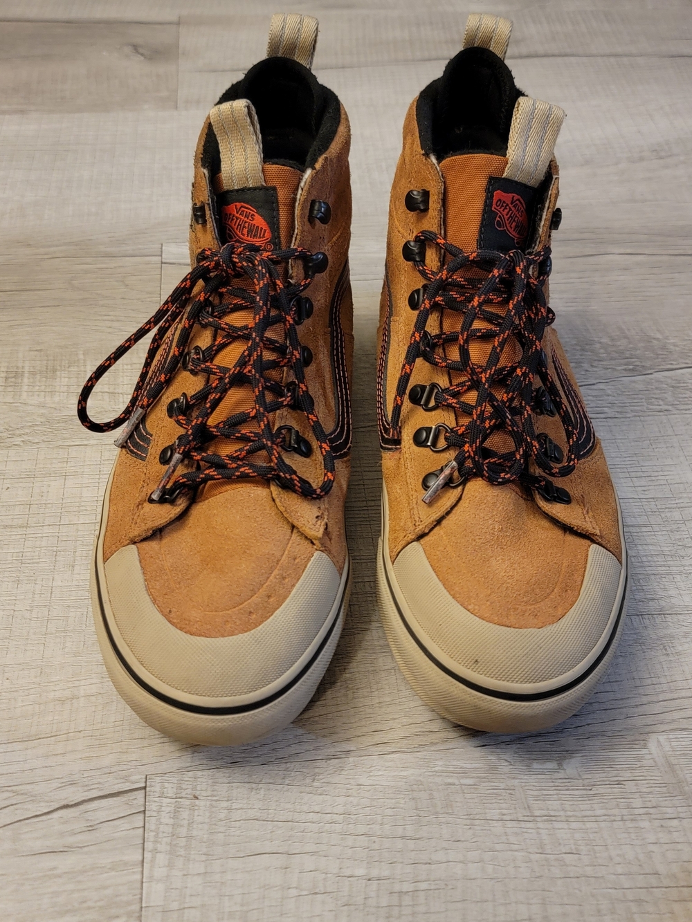 Vans Tan Suede High-Top Hiking-Style Sneakers
